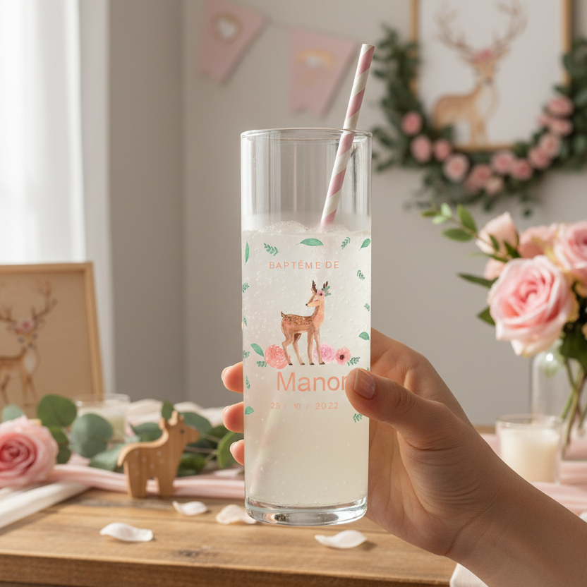 verre tube personnalise bapteme faon ambiance