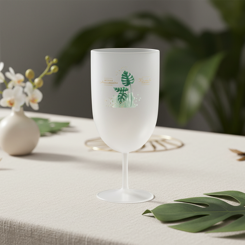 verre à vin personnalisé anniversaire monstera