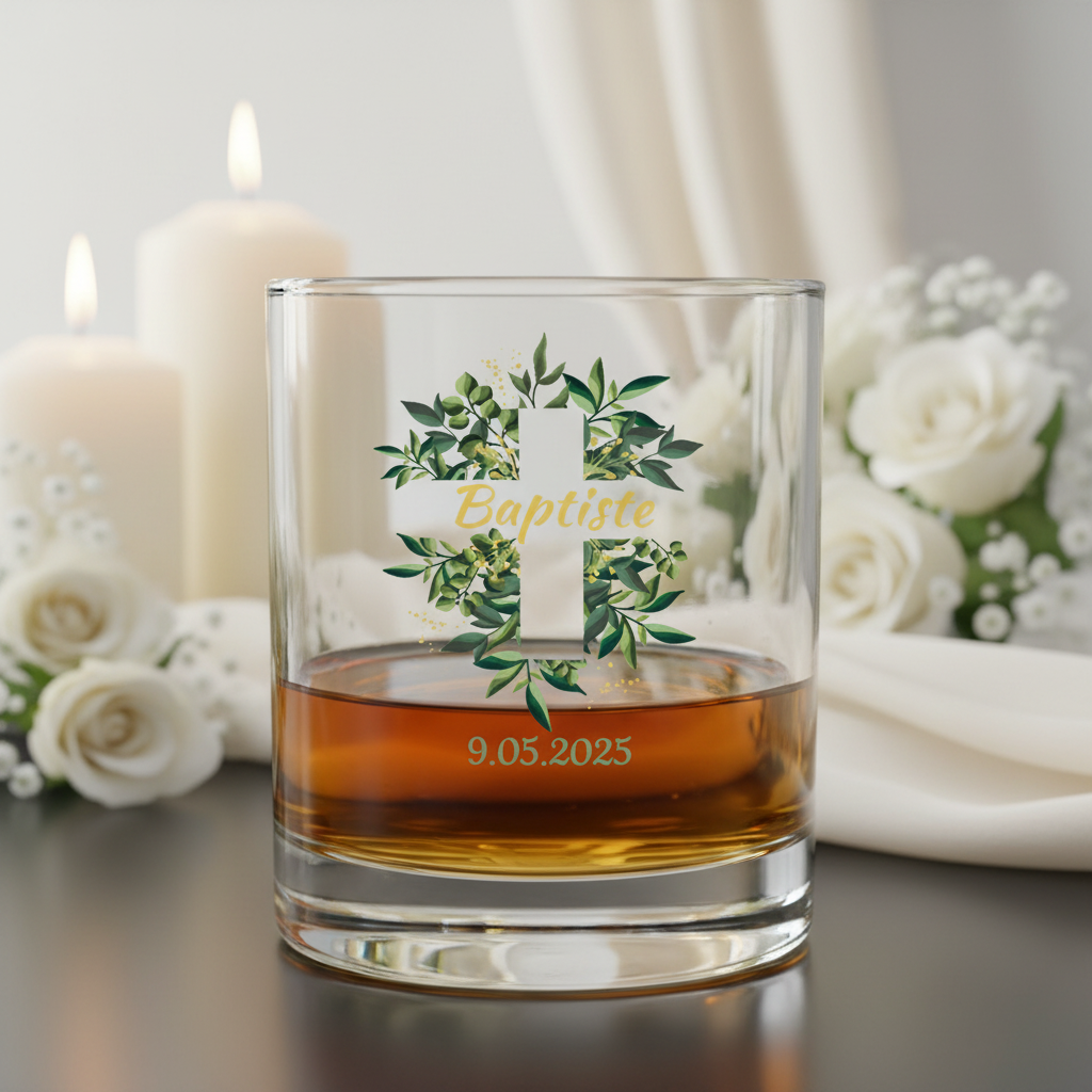 verre à whisky personnalise bapteme ambiance