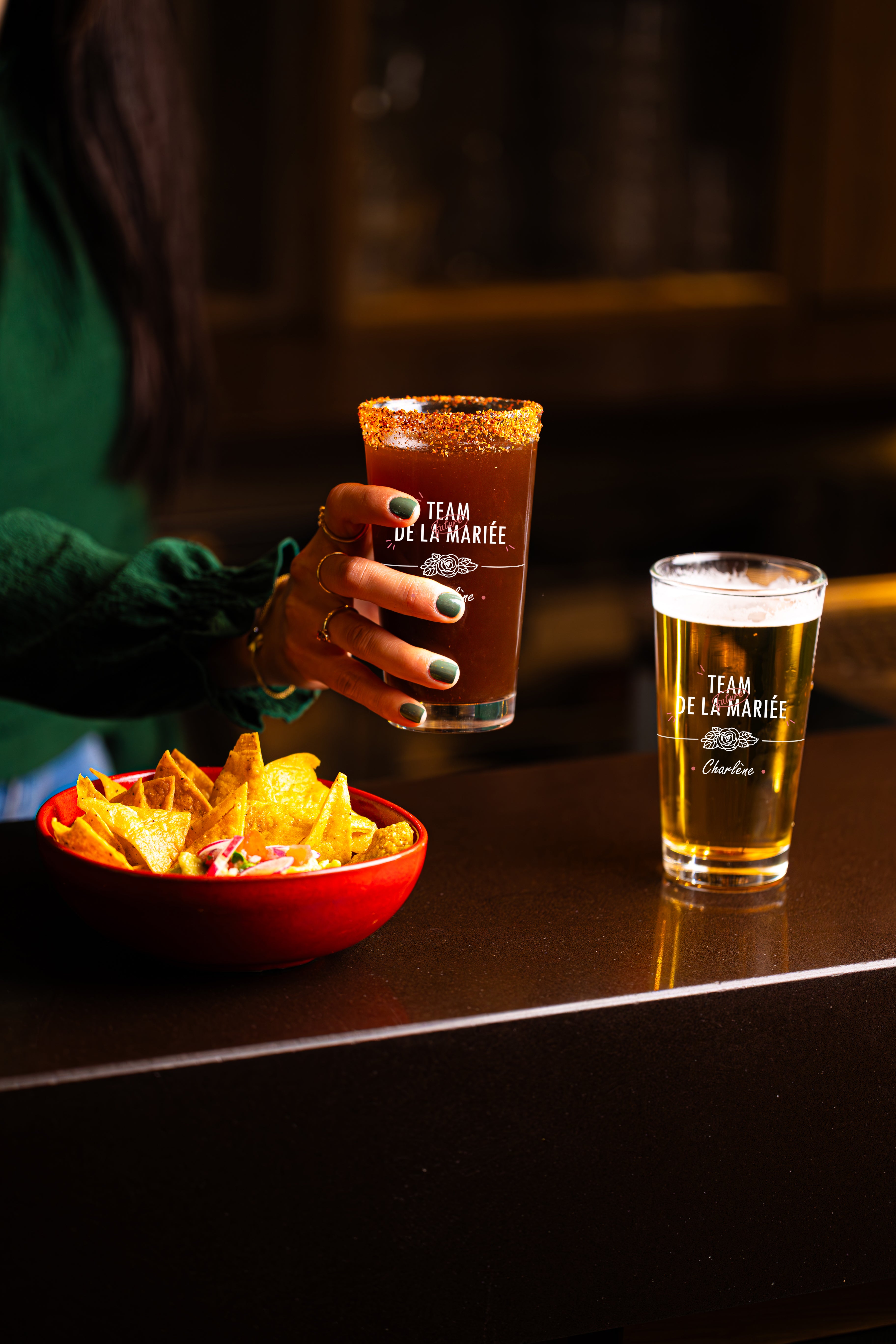 Verre à bière personnalisé Pinte en verre