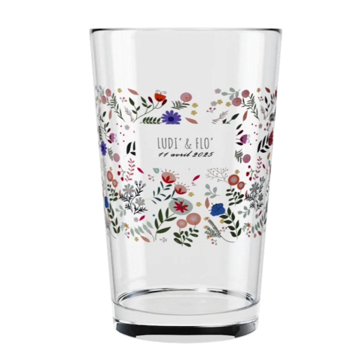 Verre à bière personnalisé demi mariage