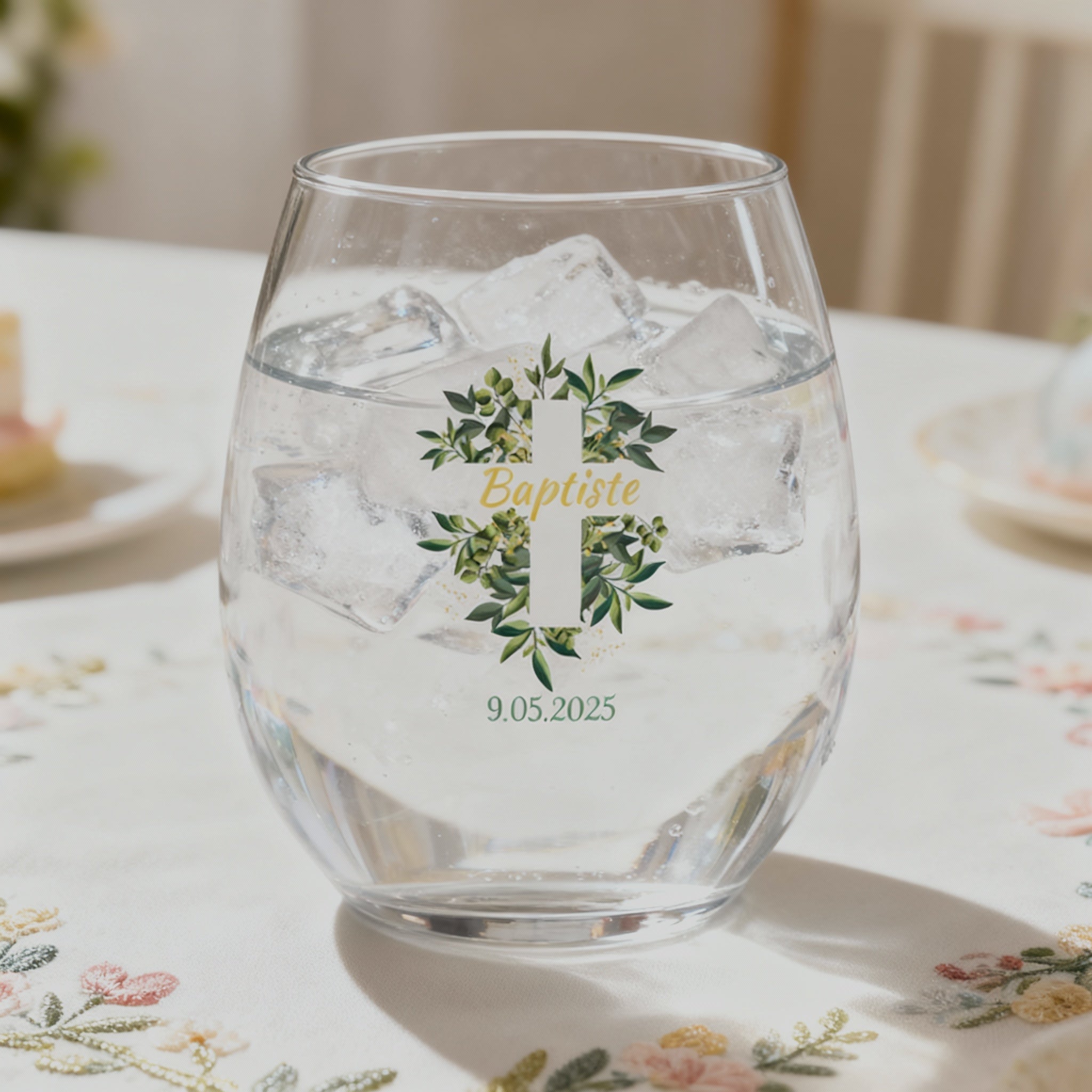 verre à eau personnalisé bapteme