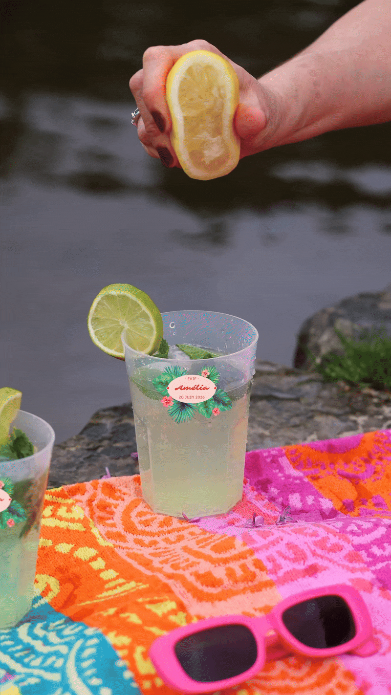 Verre à Mojito personnalisé translucide ambiance