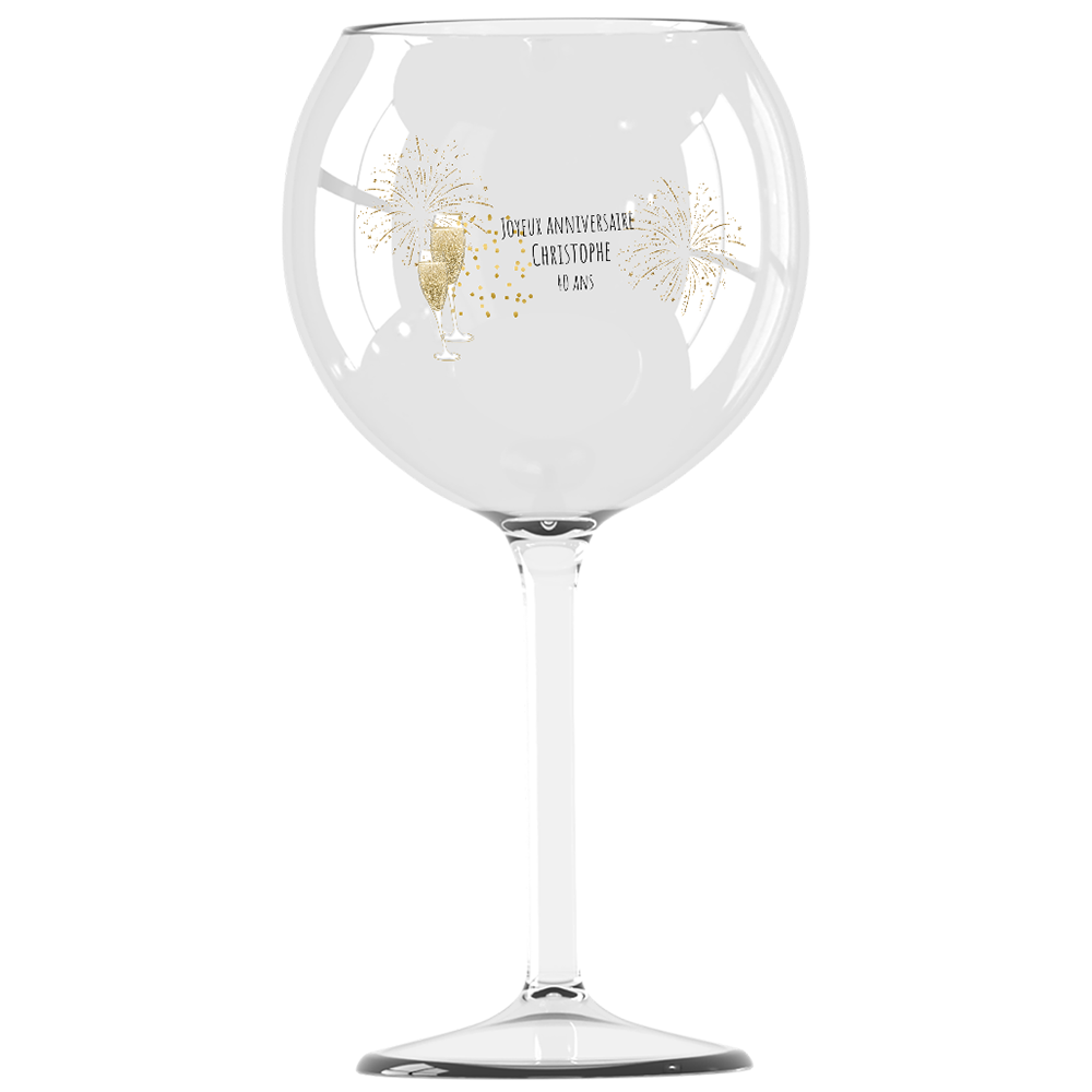 Verre piscine personnalisé Anniversaire Cheers