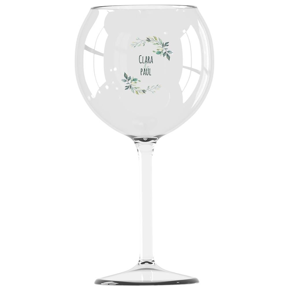 Verre piscine personnalisé Mariage Paix