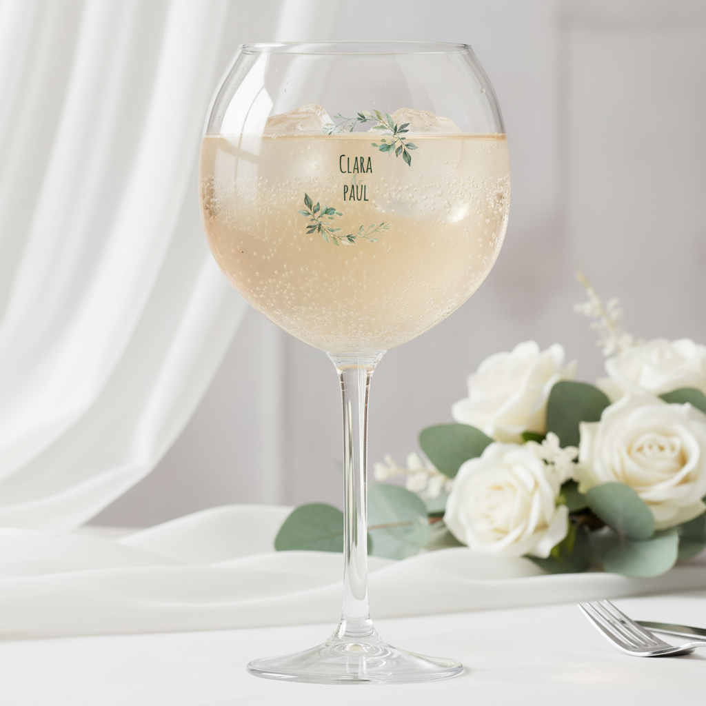 verre piscine personnalise mariage