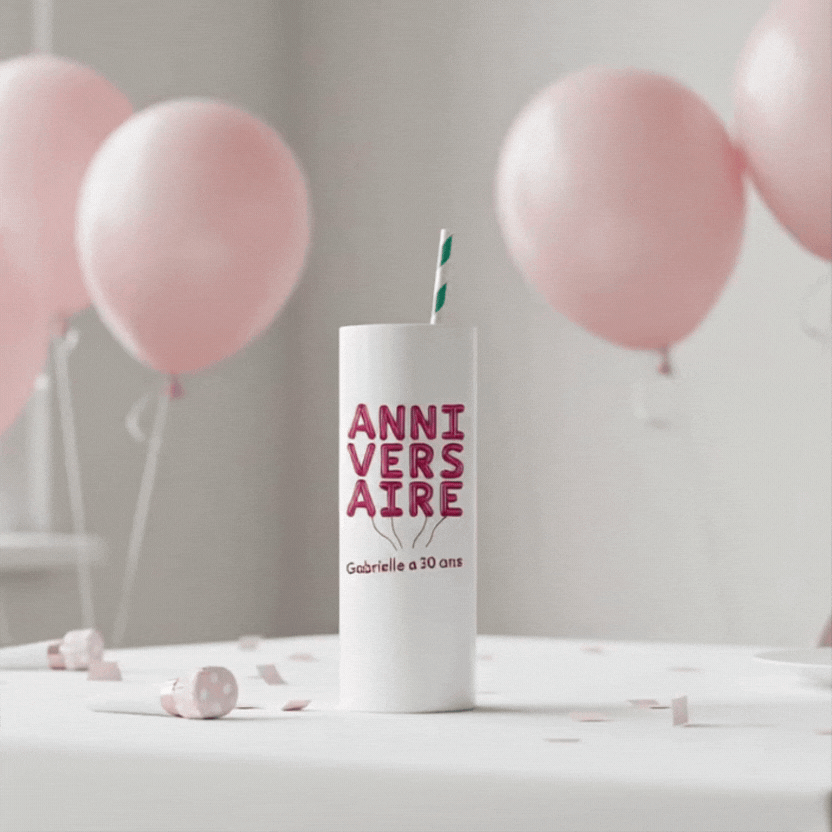 verre tube blanc ambiance