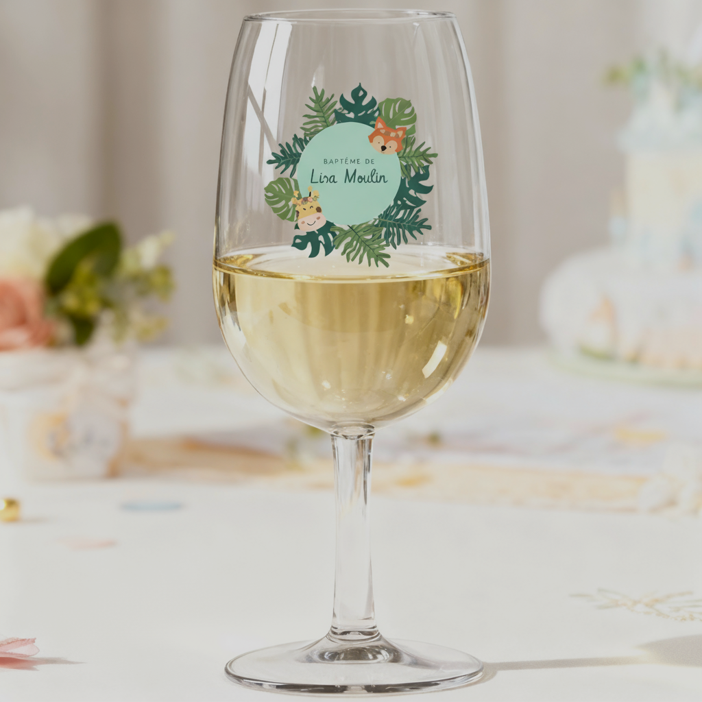 verre à vin personnalisé bapteme