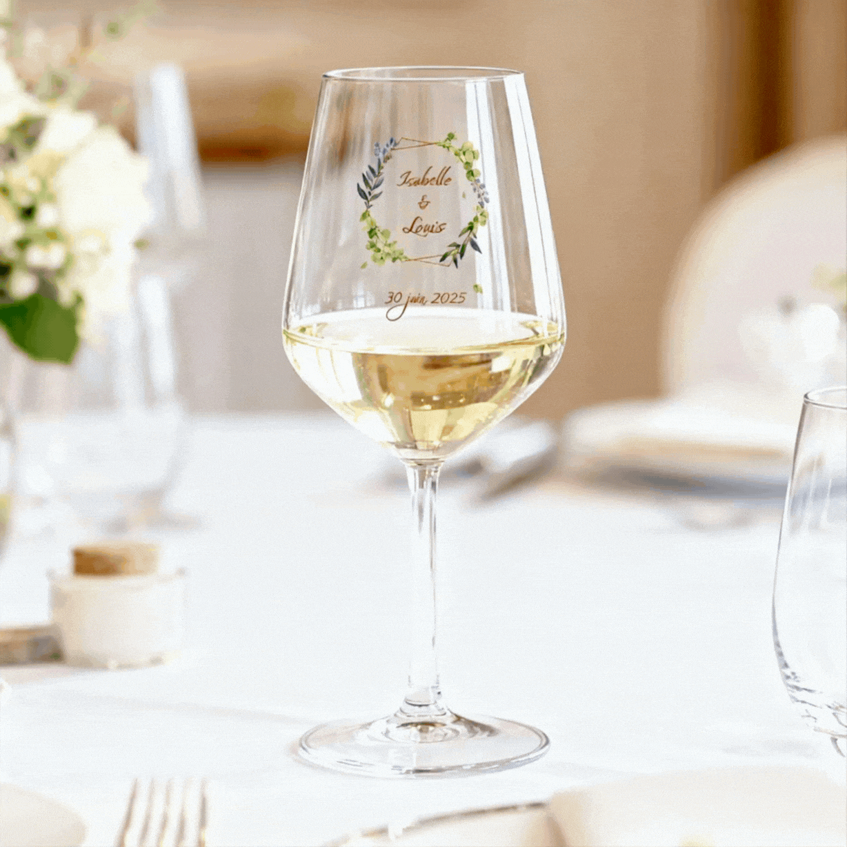 verre à vin personnalise cabernet ambiance