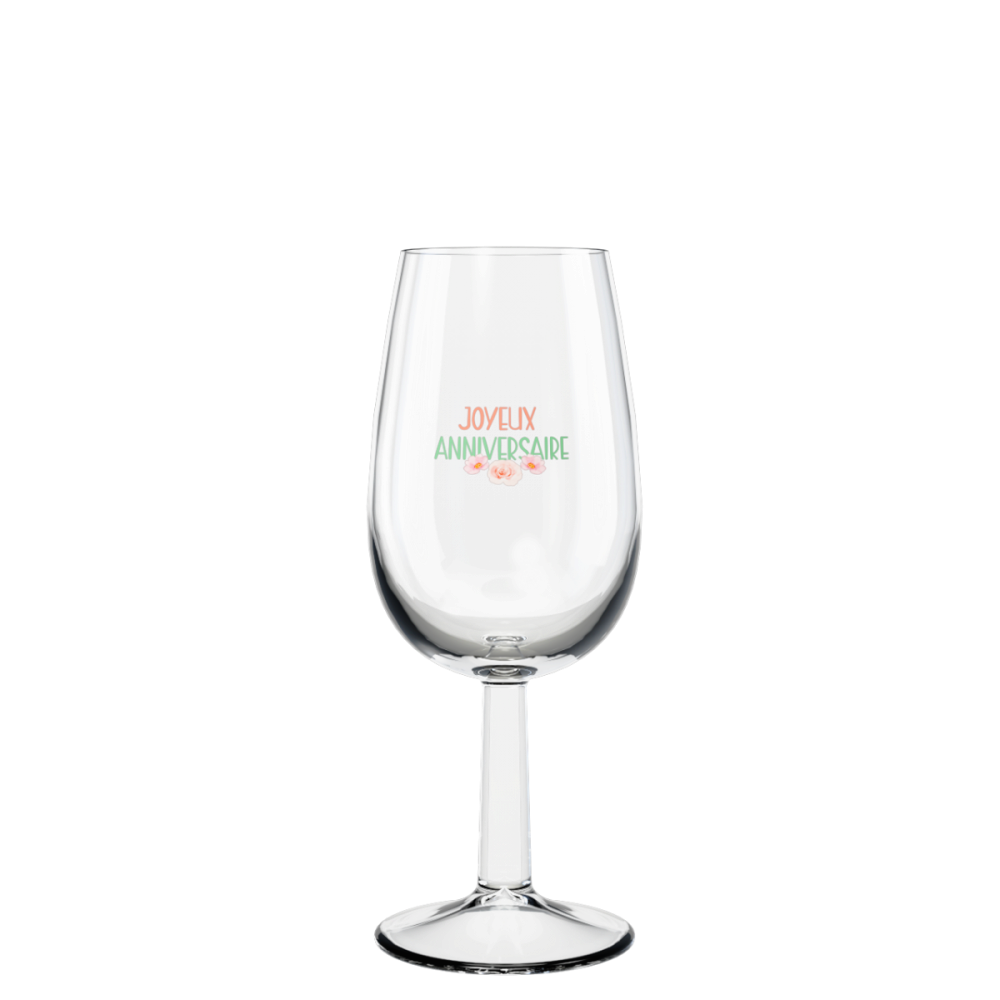 Verre à vin personnalisé en verre anniversaire