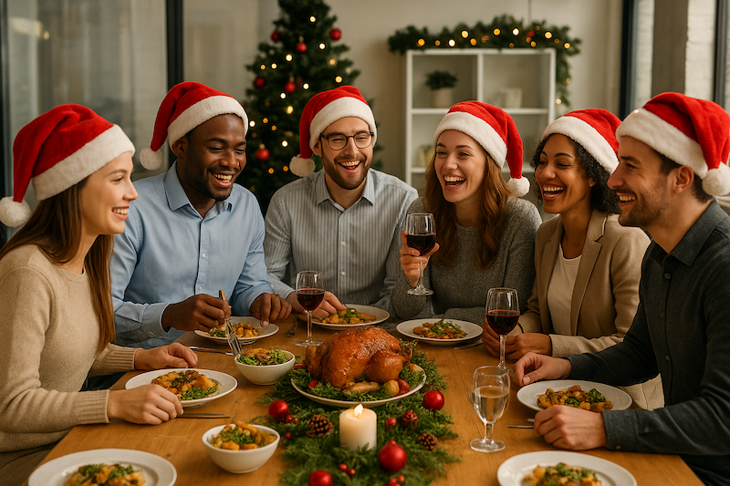 repas de Noël entre collègues