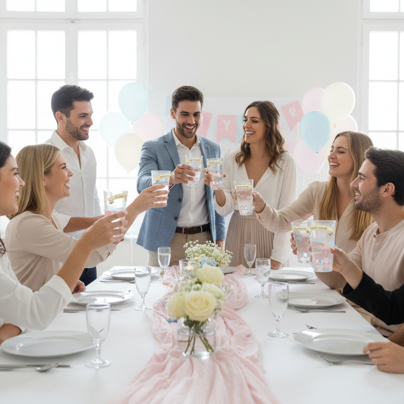 gobelet personnalise gender reveal elephants