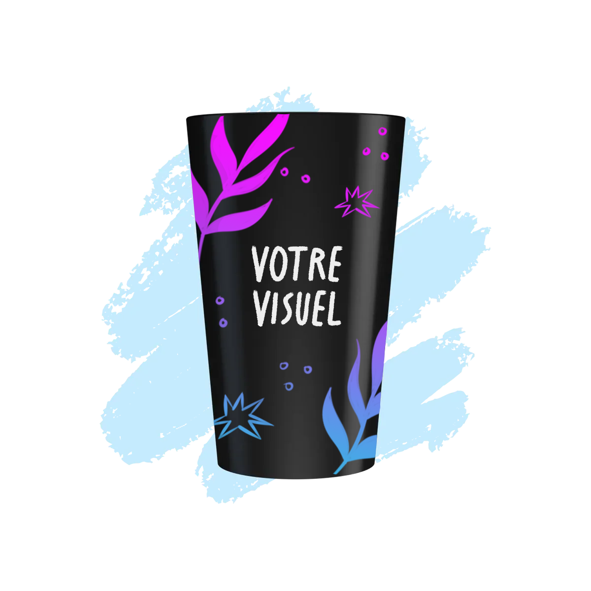 Gobelet personnalisé 25 cl noir