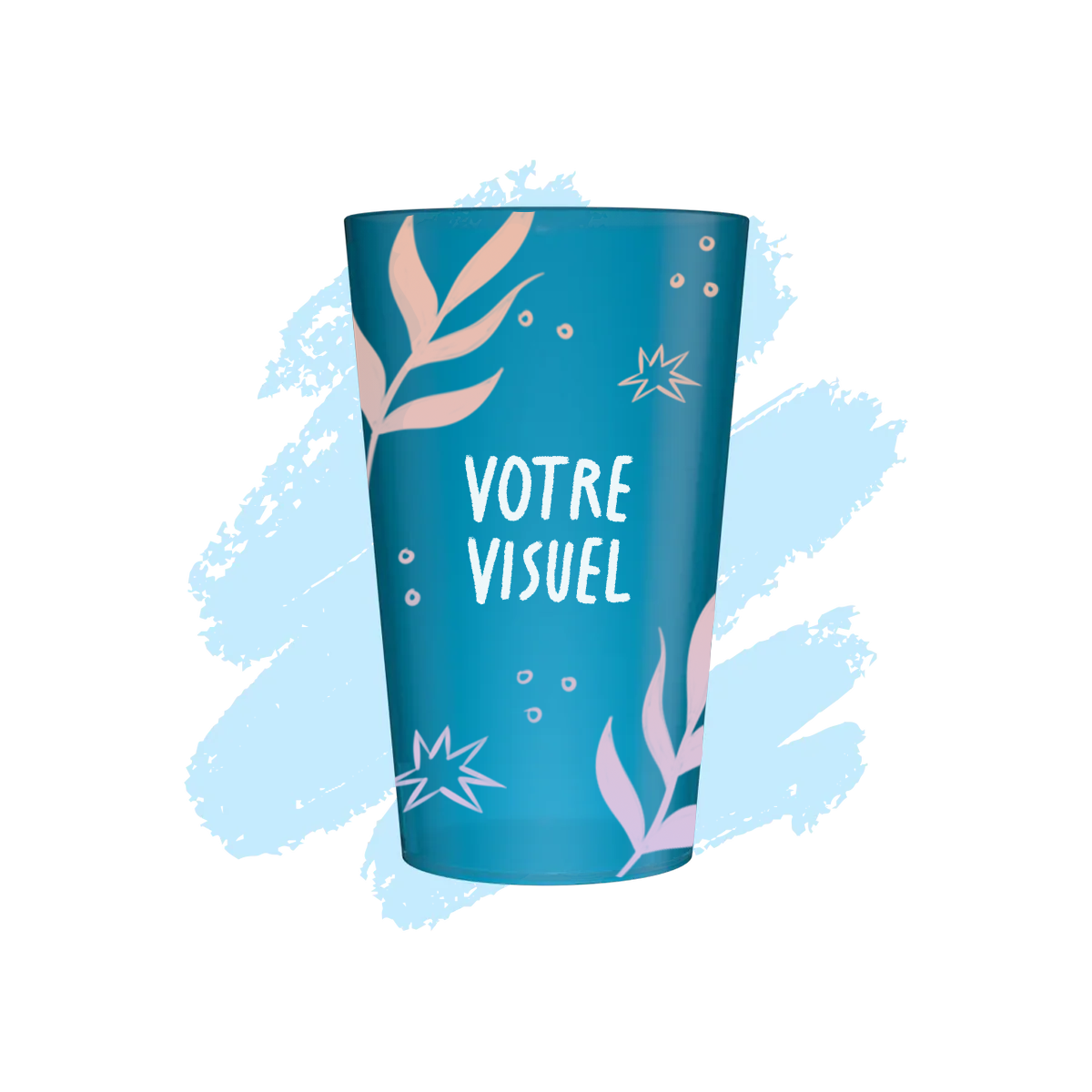 Gobelet personnalisé 25 cl turquoise