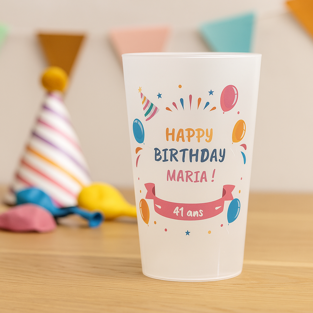 Gobelet personnalisé Anniversaire Fête