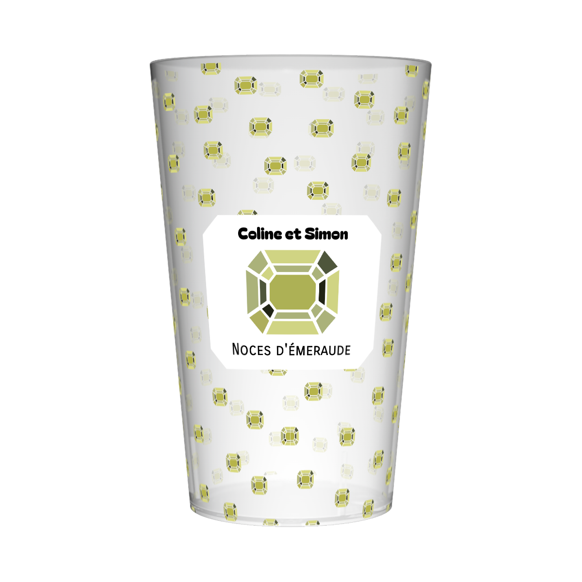 Gobelet personnalisé Noces d'émeraude