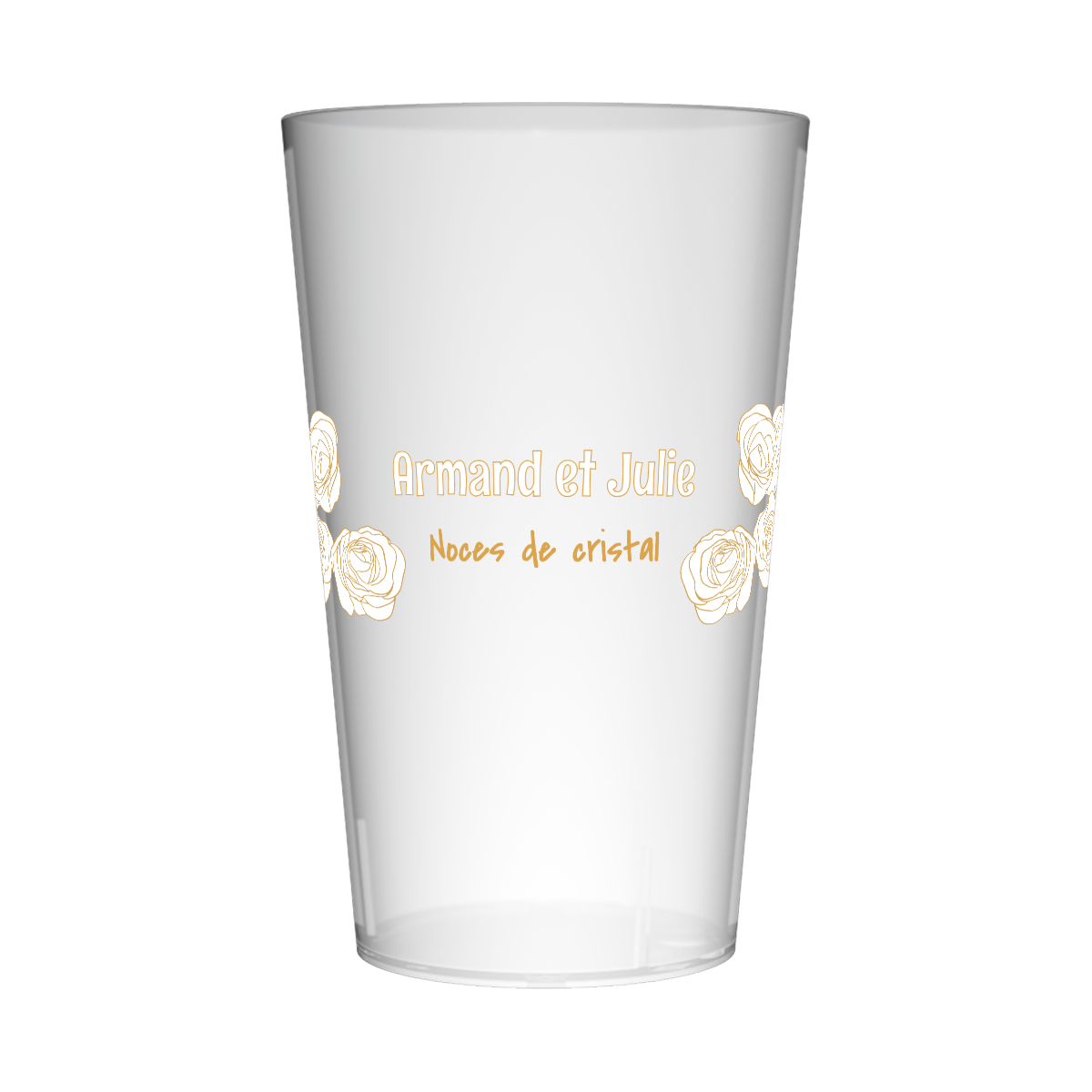 Gobelet personnalisé Noces de cristal