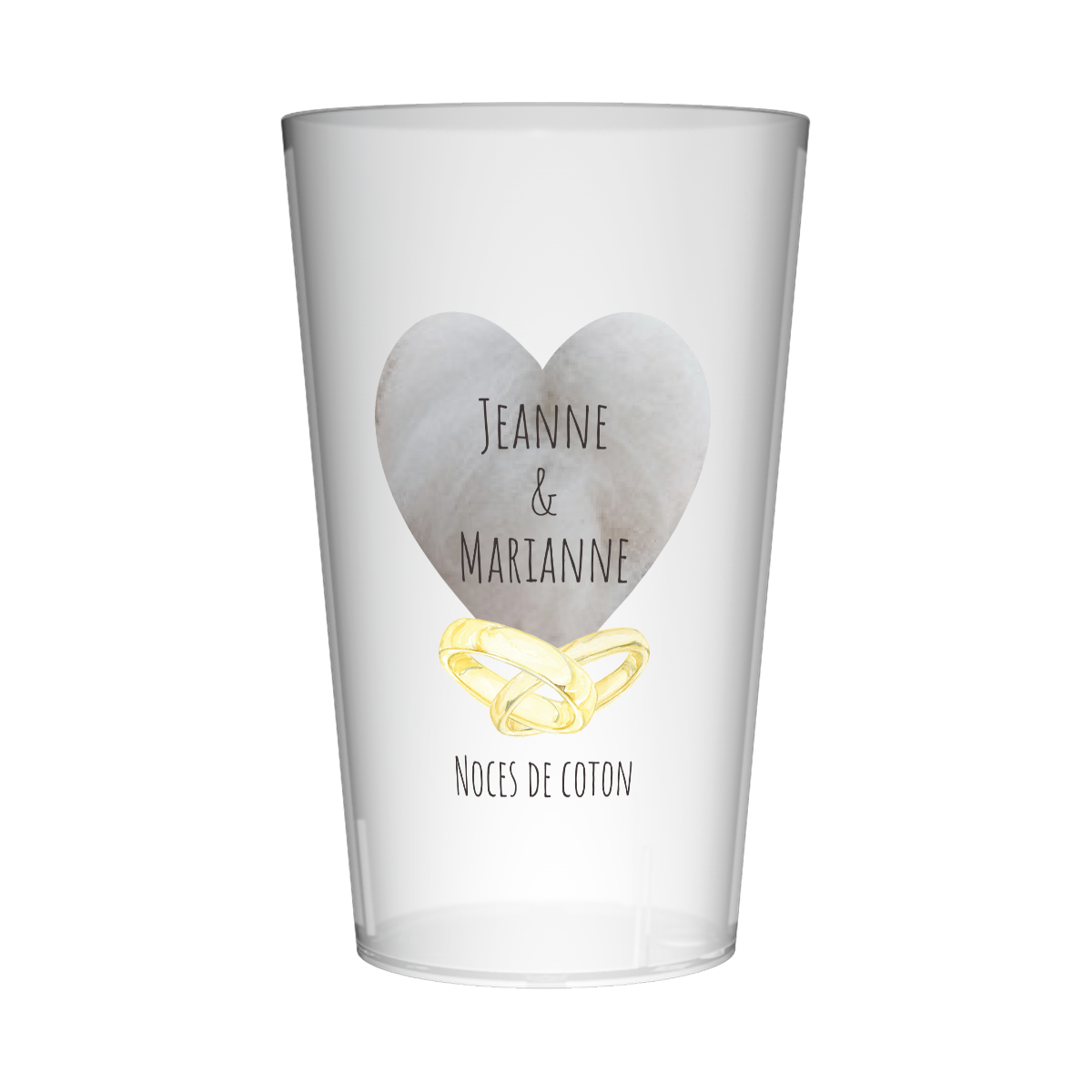 Gobelet personnalisé Noces de coton