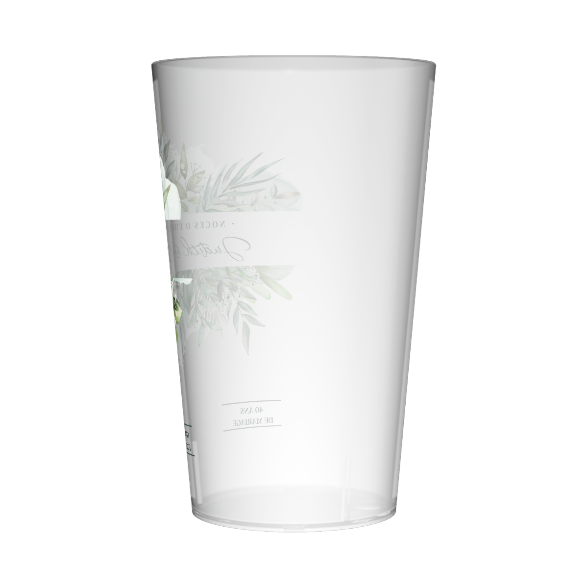 Gobelet personnalisé Noces d'émeraude champêtre 3