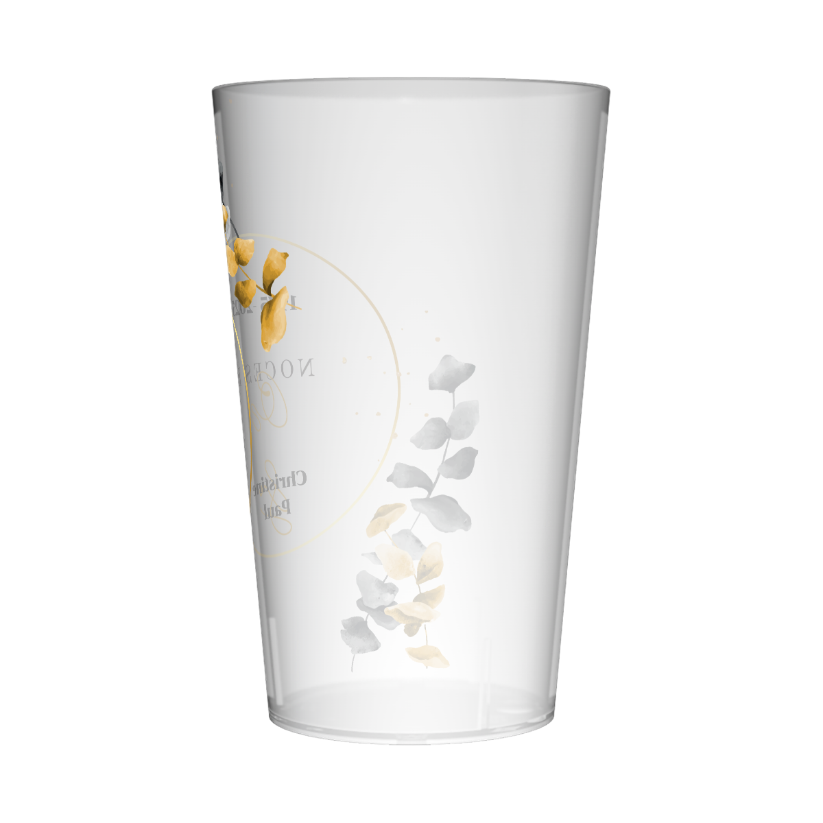 Gobelet personnalisé Noces d'Or & Eucalyptus 3