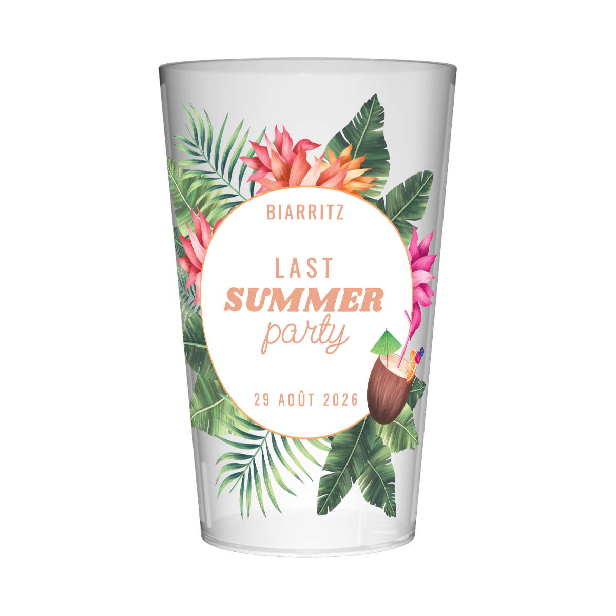 Gobelet personnalisé Soirée Exotique