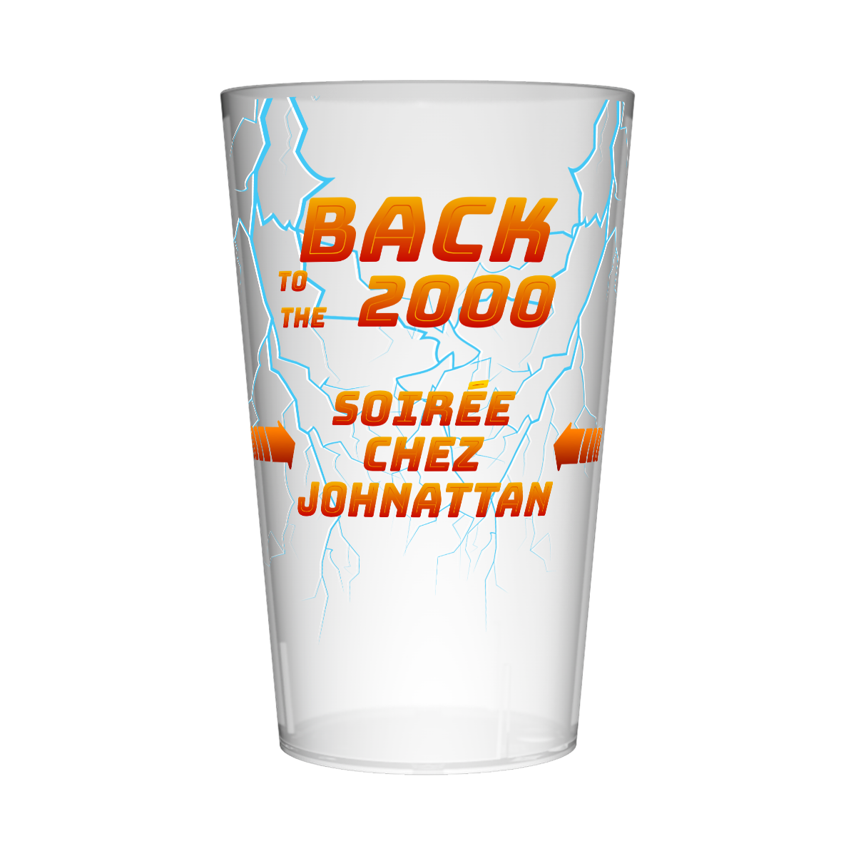 Gobelet personnalisé Soirée Back to the 2000