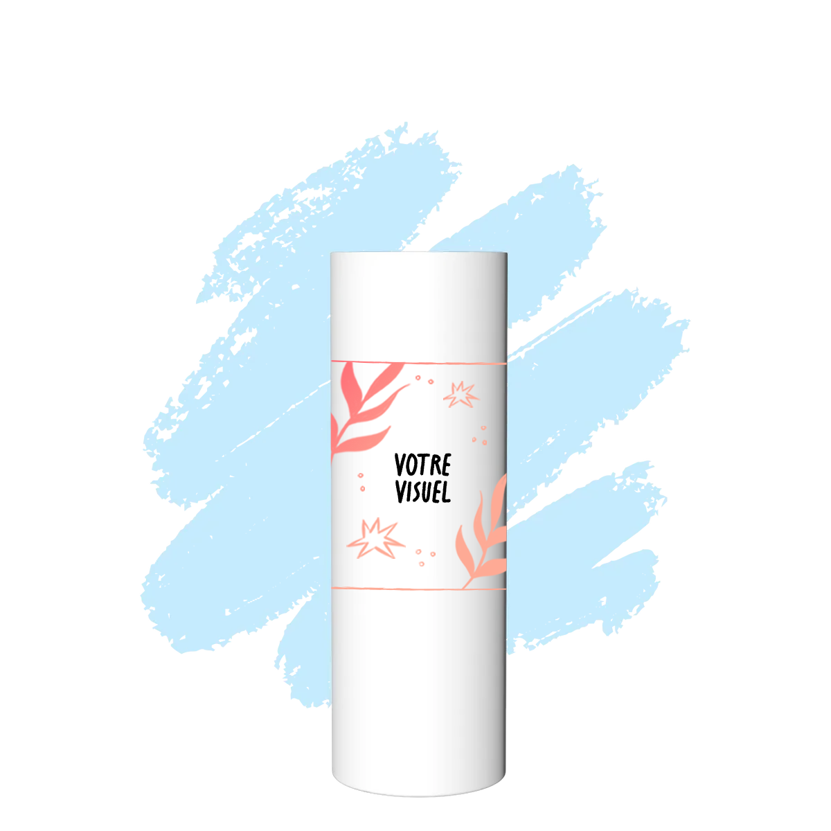 verre tube blanc personnalisé