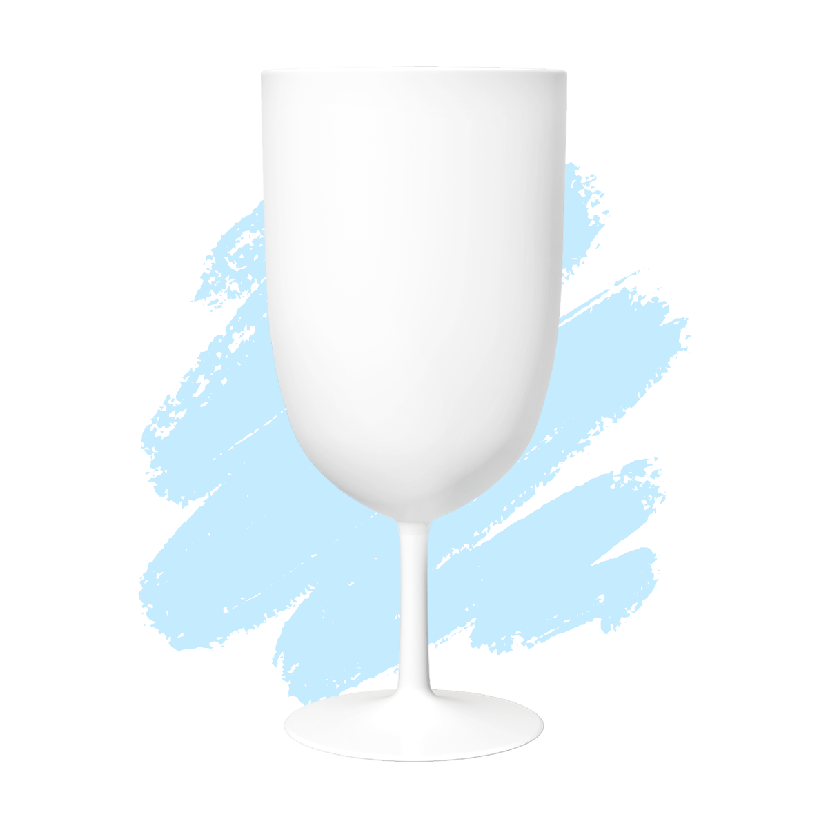 Verre à vin personnalisé en plastique blanc