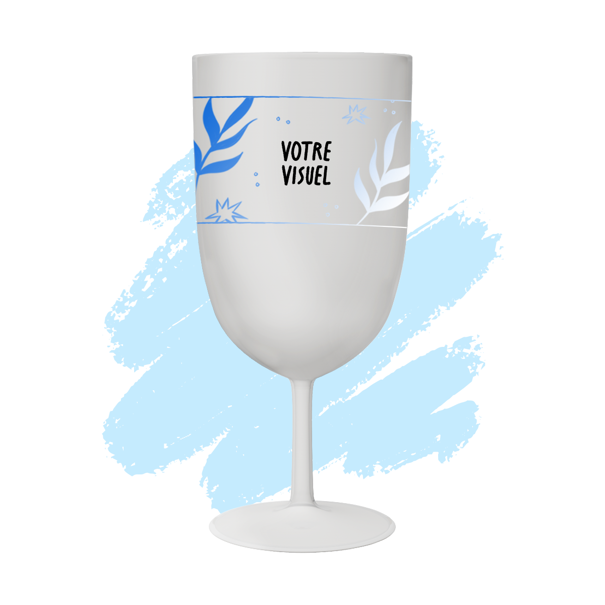 verre vin plastique personnalisé