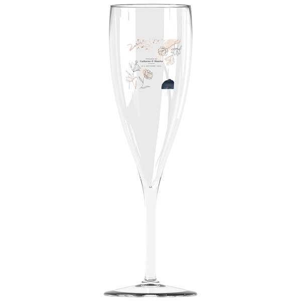 Ensemble de flûtes à champagne personnalisées : verres