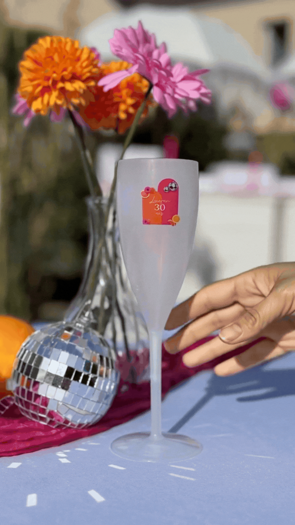 Flûte à champagne personnalisée en plastique