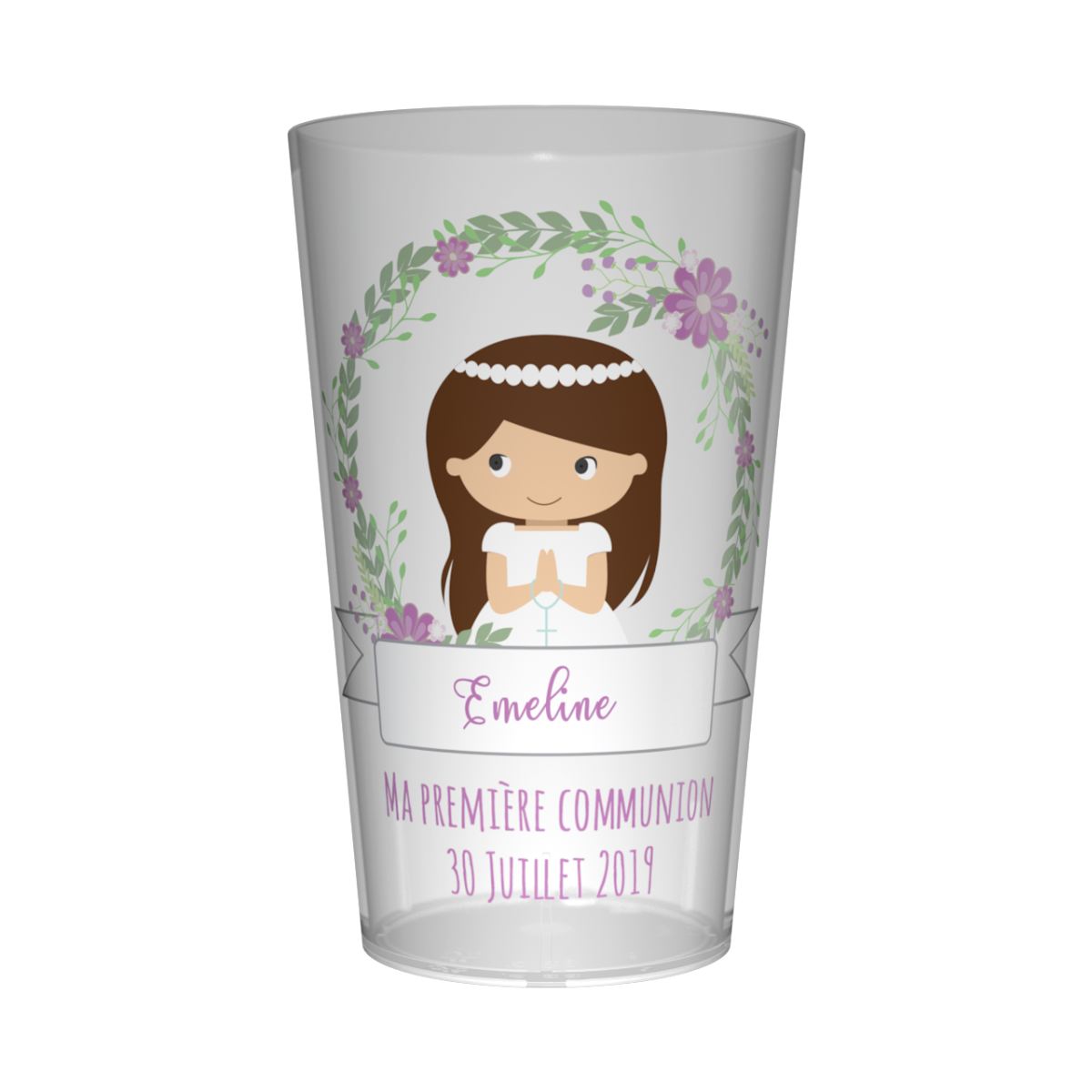 Gobelet personnalisé Communion Fille