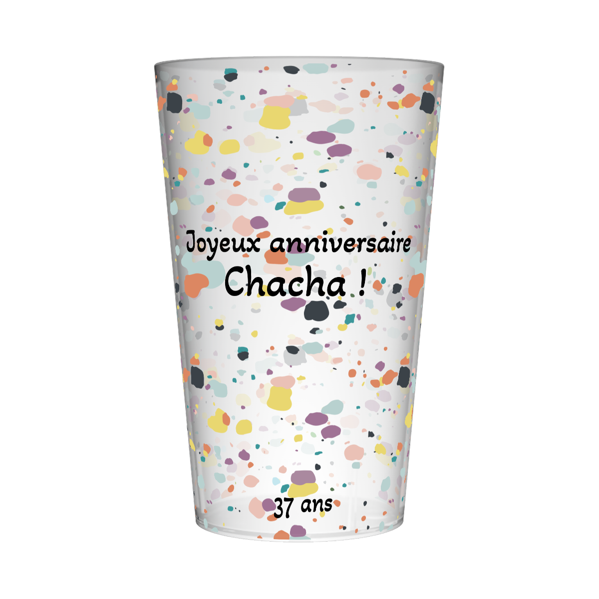 Gobelet personnalisé Anniversaire Taches