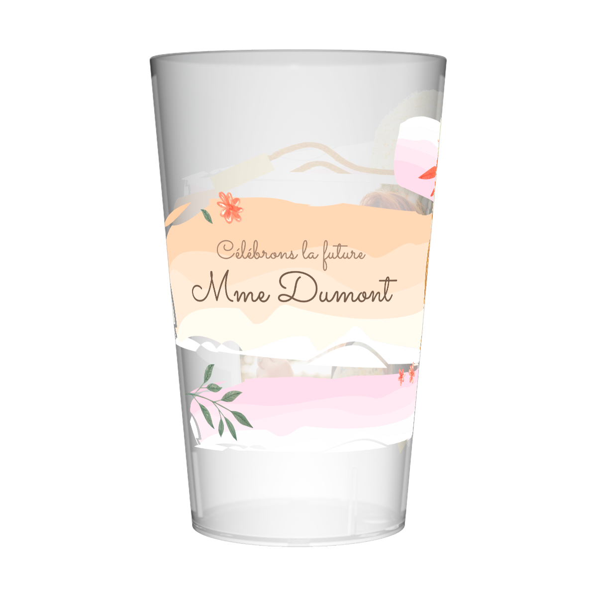 Gobelet personnalisé EVJF Photo & Moderne