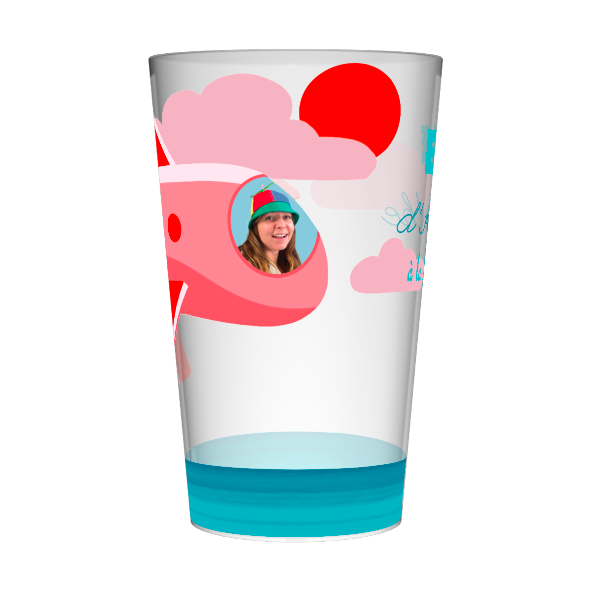 Gobelet personnalisé EVJF Photo & Avion 4