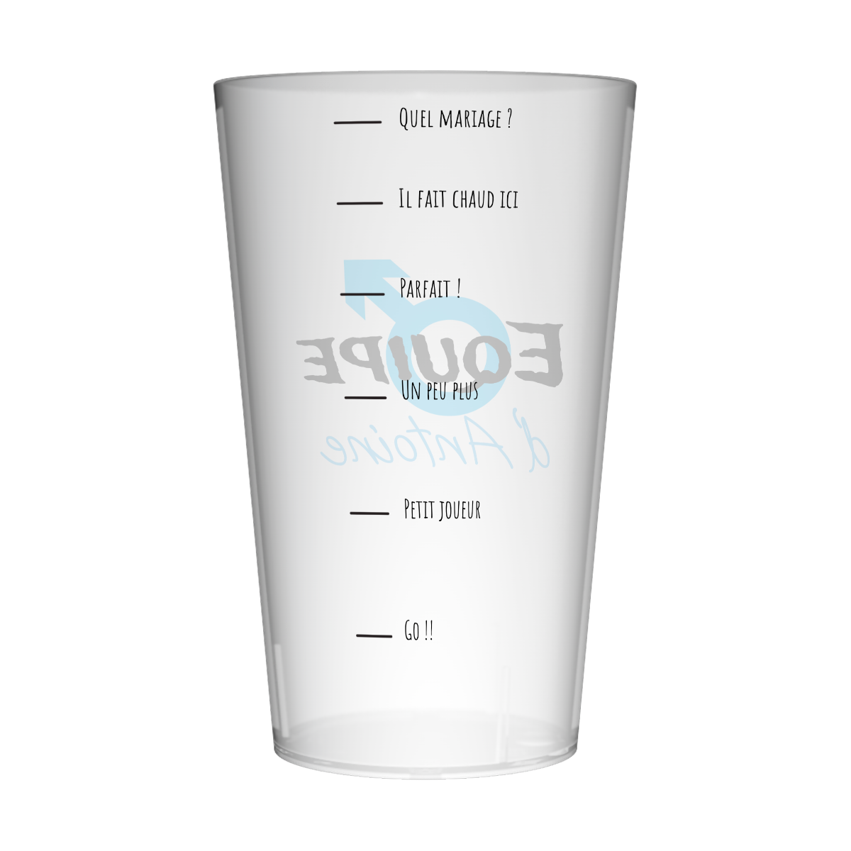 Gobelet personnalisé pour EVG Masculin 2