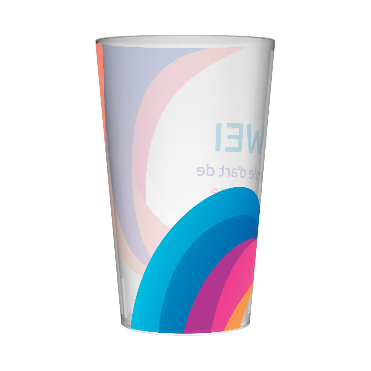 Gobelet personnalisé Week-end Intégration Vagues Colorées 2