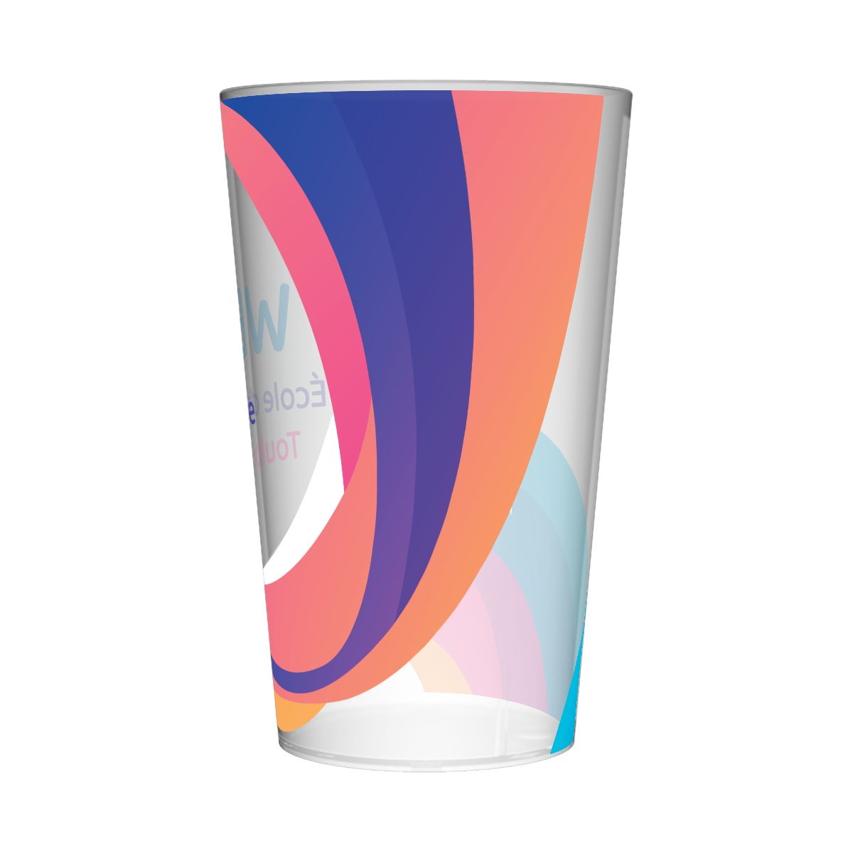Gobelet personnalisé Week-end Intégration Vagues Colorées 3