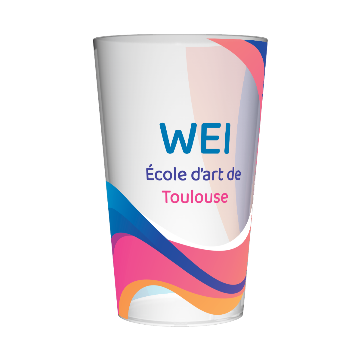 Gobelet personnalisé Week-end Intégration Vagues Colorées