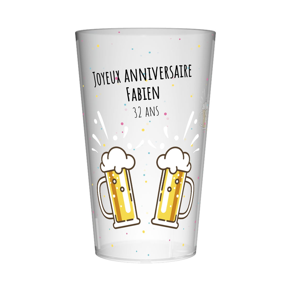 Gobelet personnalisé Anniversaire Bières