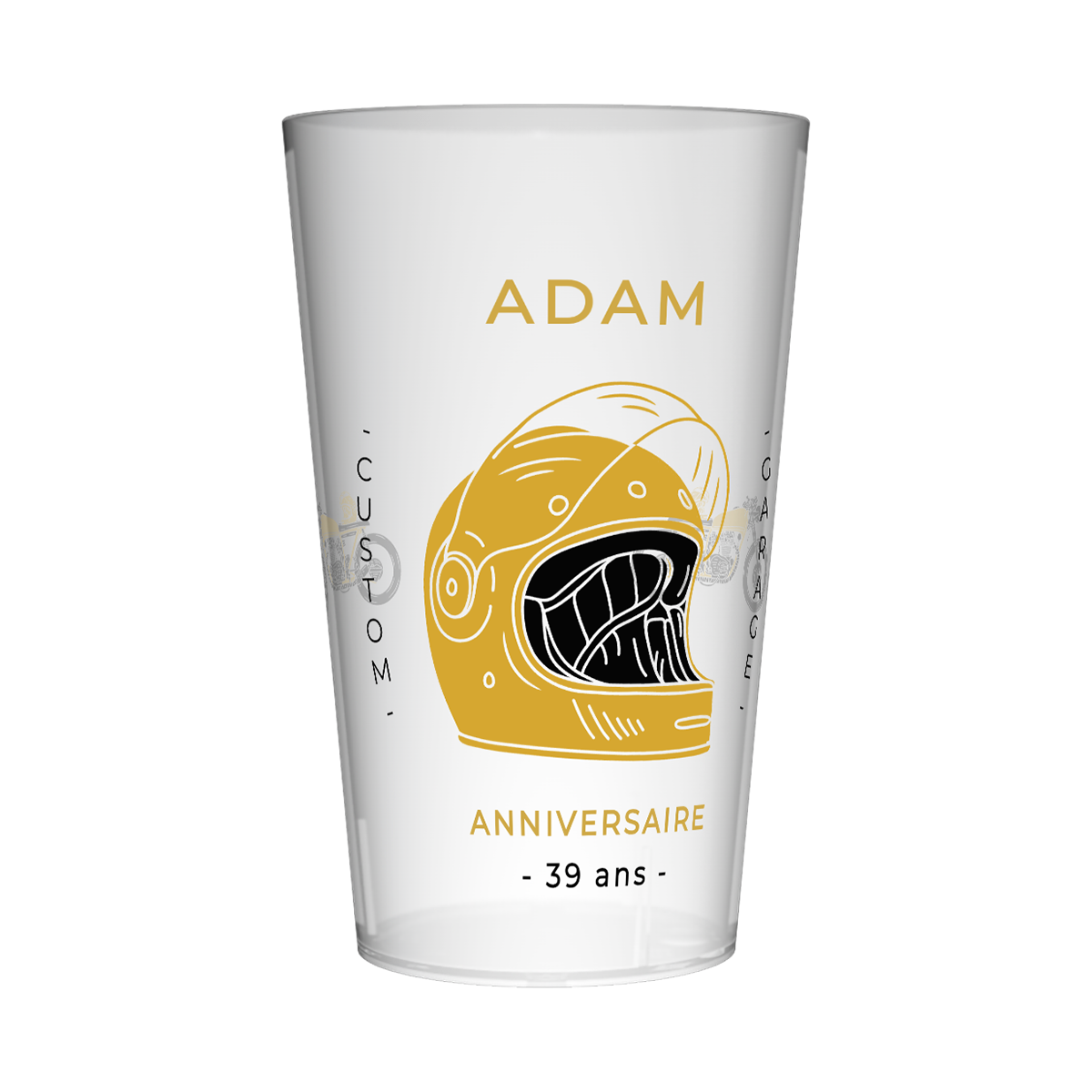Gobelet personnalisé Anniversaire Motard