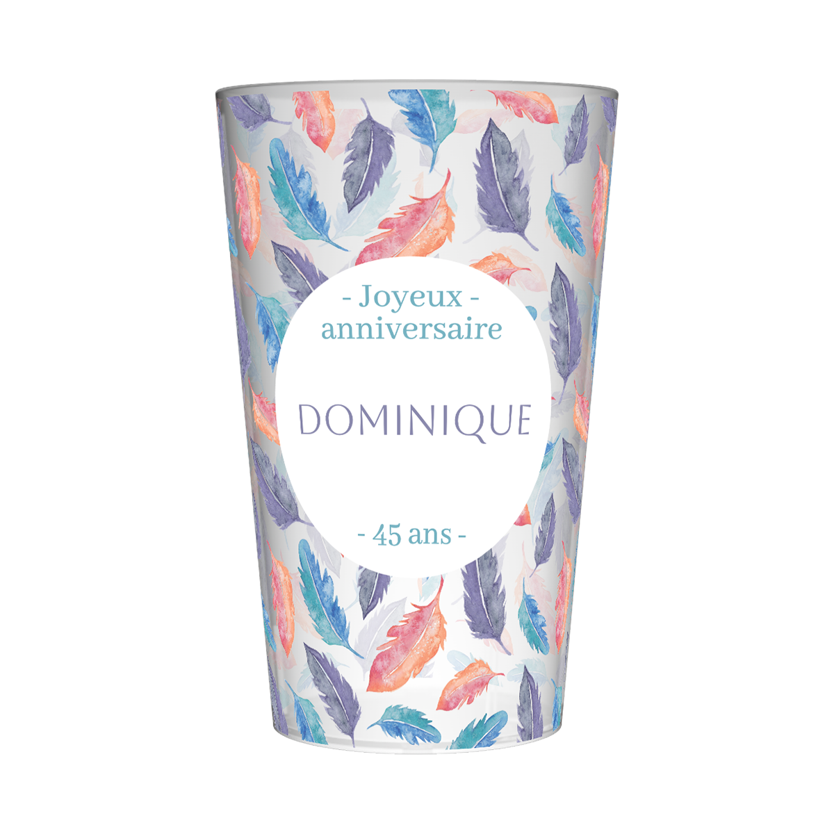 Gobelet personnalisé Anniversaire Feuilles