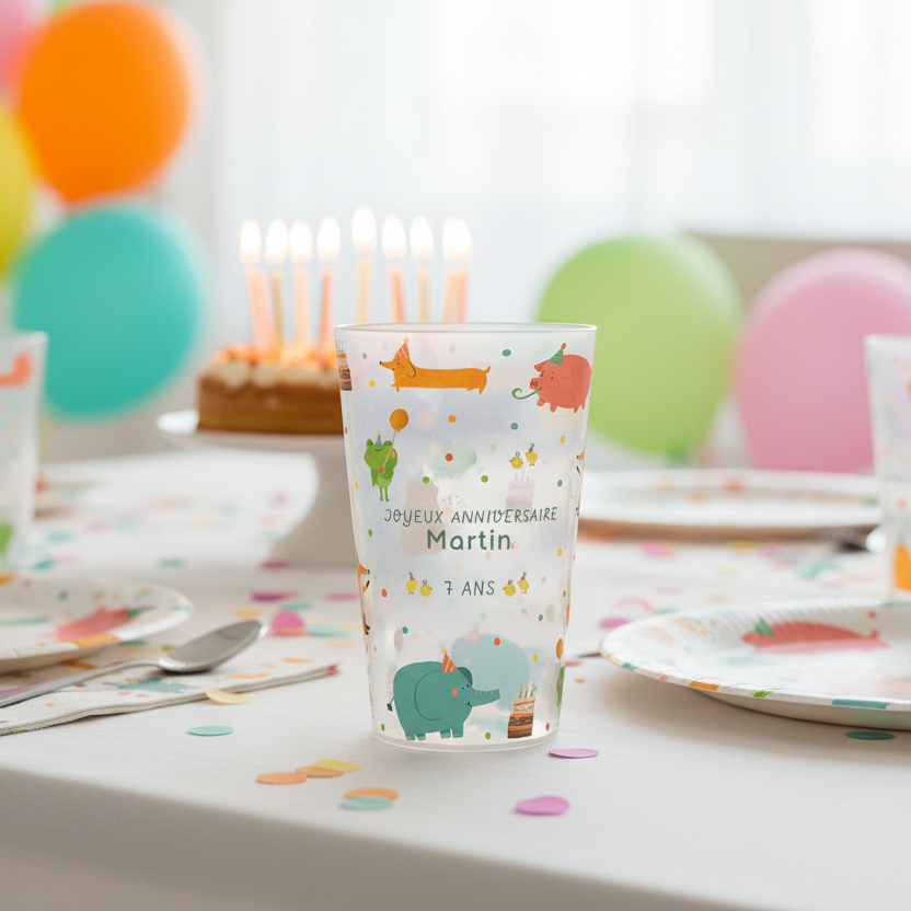 gobelet personnalise anniversaire enfant animaux