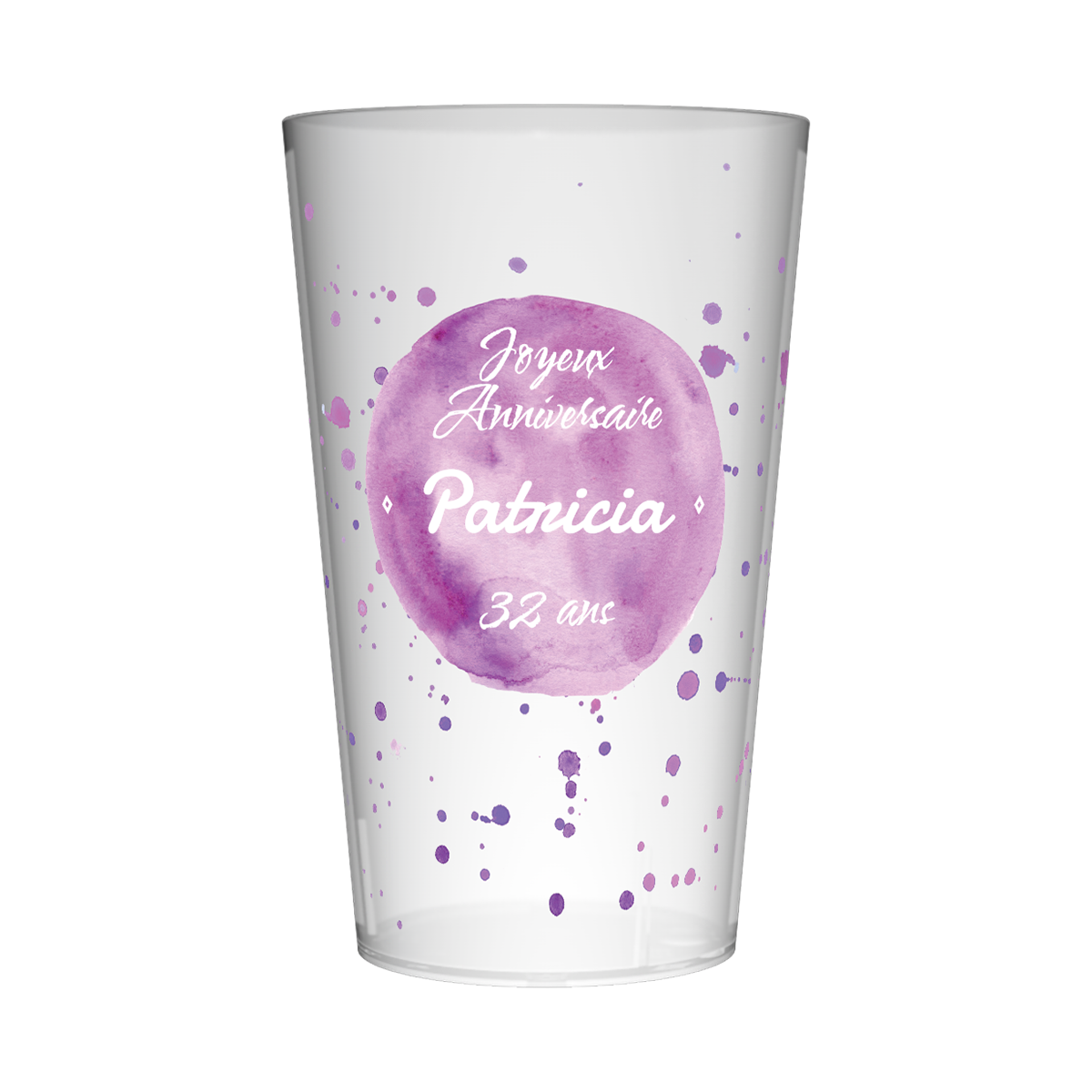 Gobelet personnalisé Anniversaire Aquarelle