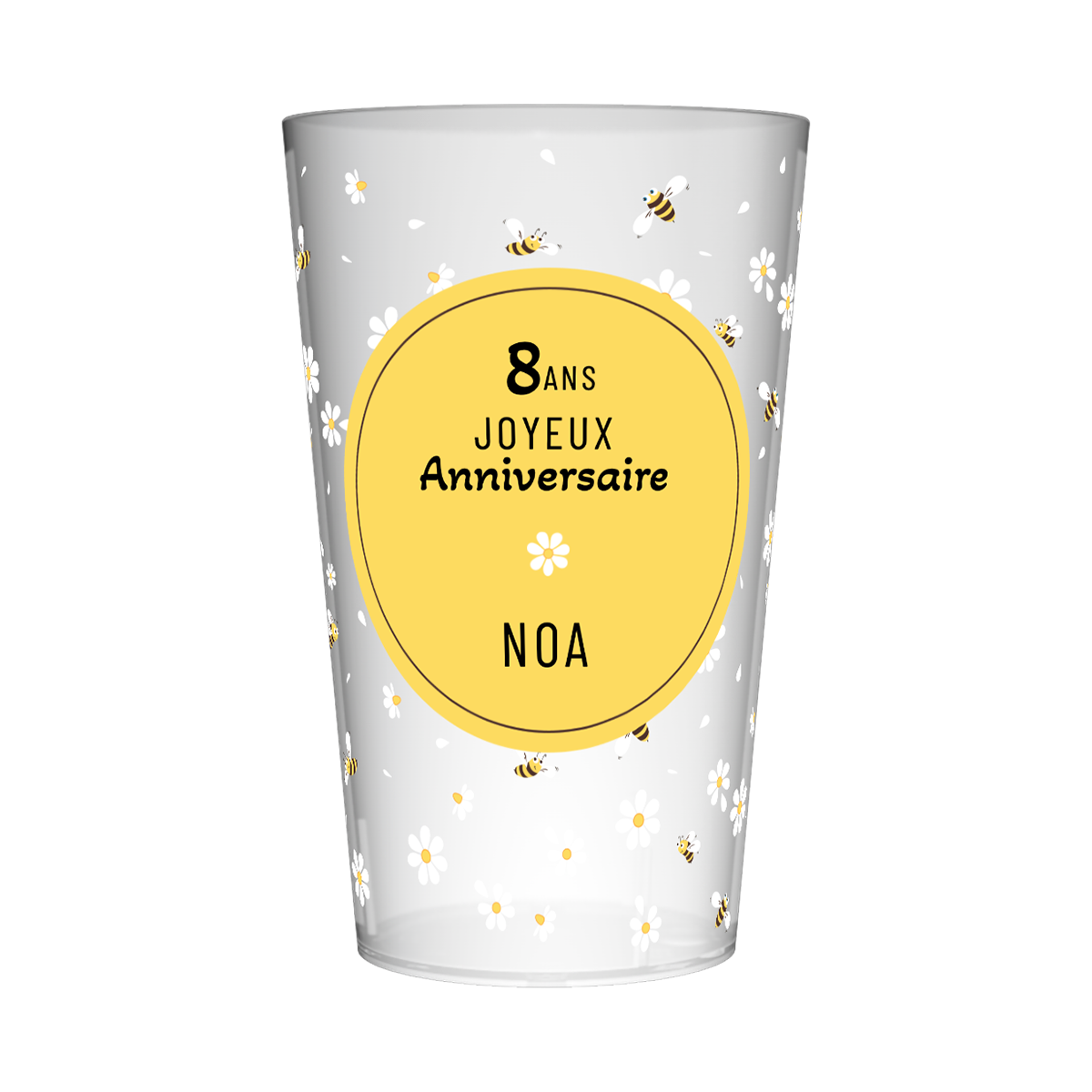 Gobelet personnalisé Anniversaire Paquerette