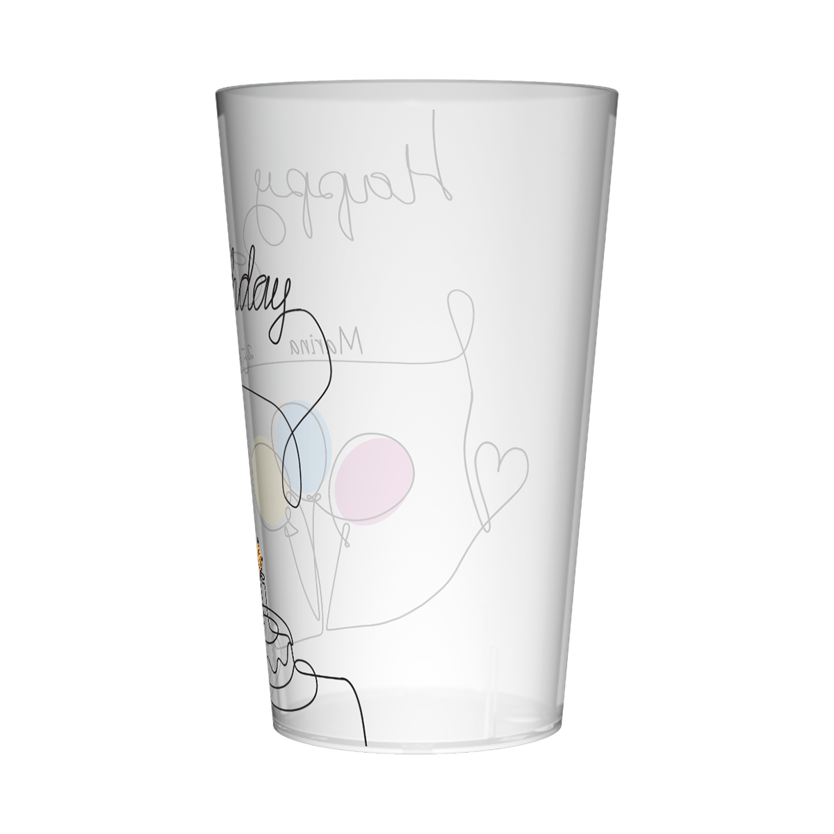 Gobelet personnalisé Anniversaire Gâteau & Ballons 3
