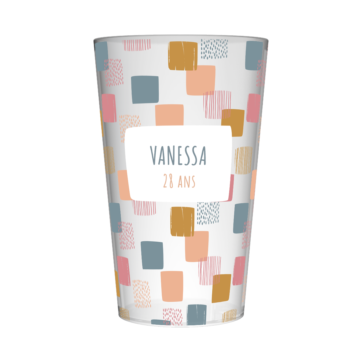 Gobelet personnalisé Anniversaire Carré