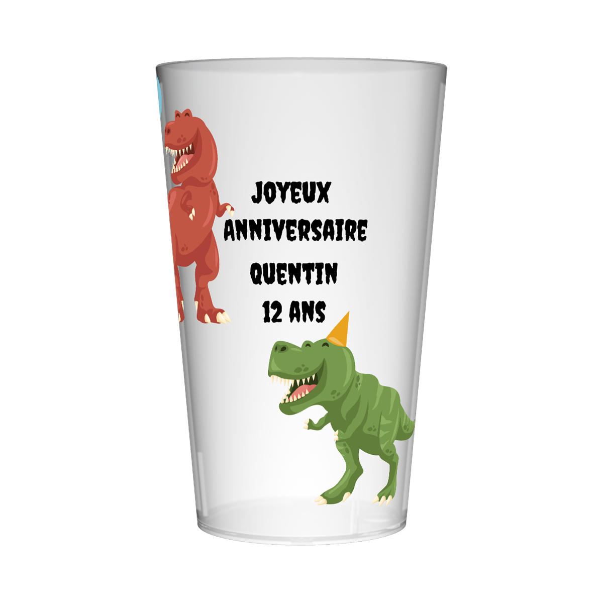 Gobelet personnalisé Anniversaire Dinosaures