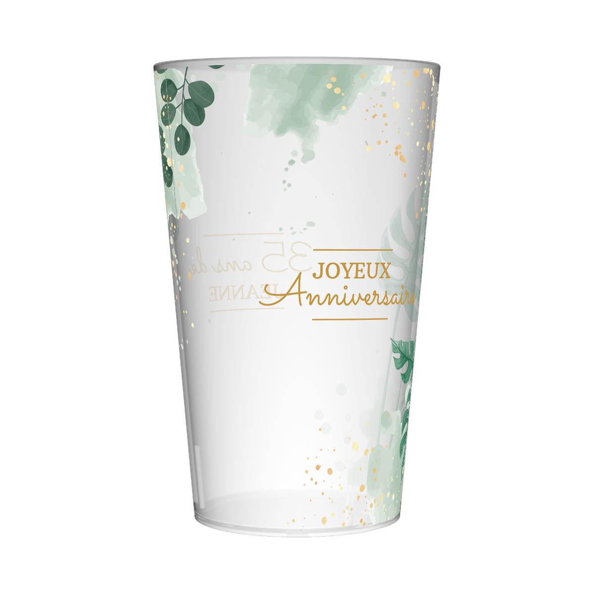 Gobelet personnalisé Anniversaire Monstera