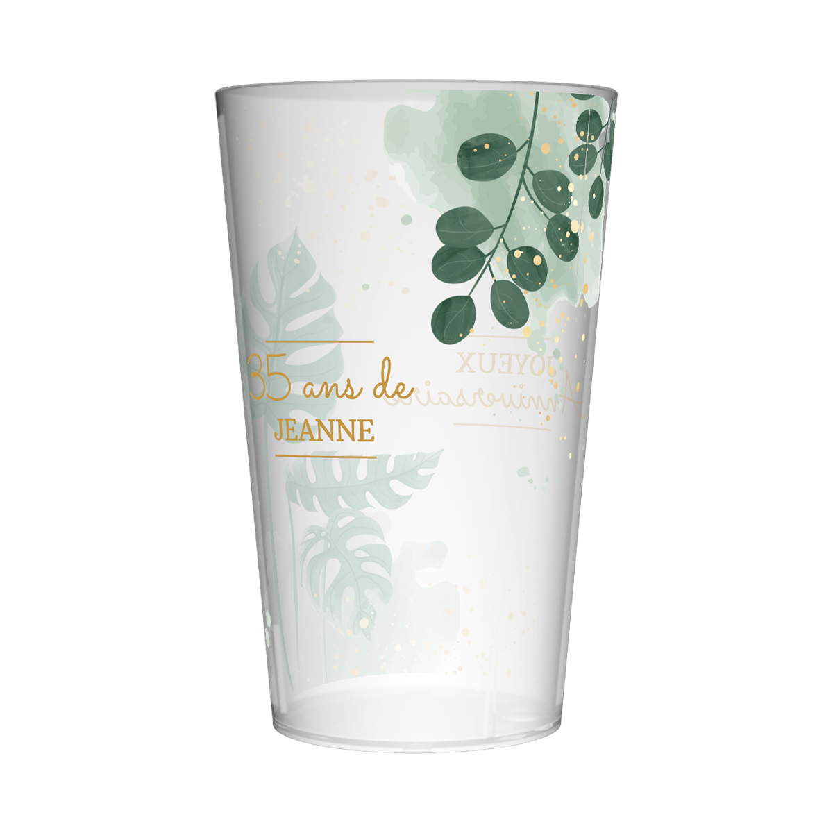 Gobelet personnalisé Anniversaire Monstera 2